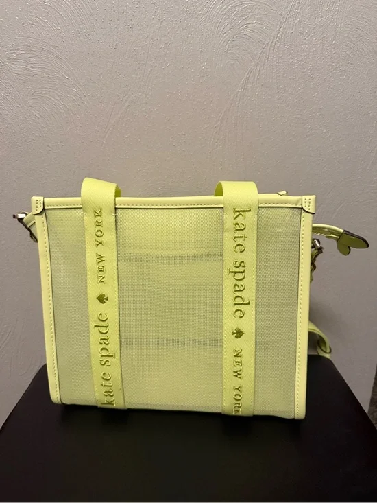 kate spade Lemon Yellow Mesh Shoulder Bag