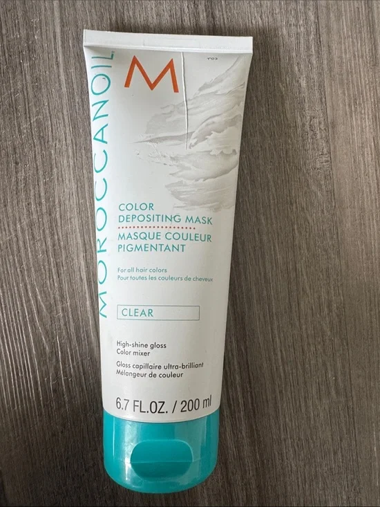 NEW Moroccanoil Color Depositing Mask Clear sealed 6.7 oz. high shine gloss