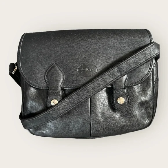 leather Longchamp crossbody bag