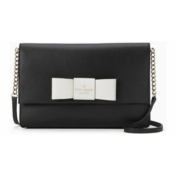 Kate Spade Robinson Street Zanni Crossbody Handbag‎ Black/white Preppy