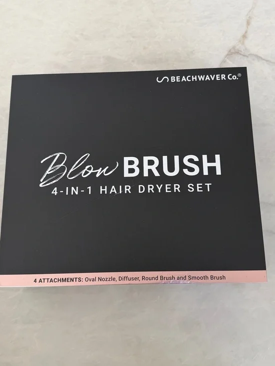 Blow Brush 4-in-1 Hair Dryer Set - Black with Pink Accents