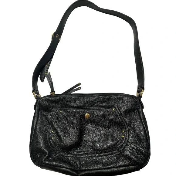 Stone &‎ Co Leather Crossbody Purse Bag Black Soft Adjustable Strap 11x7x3