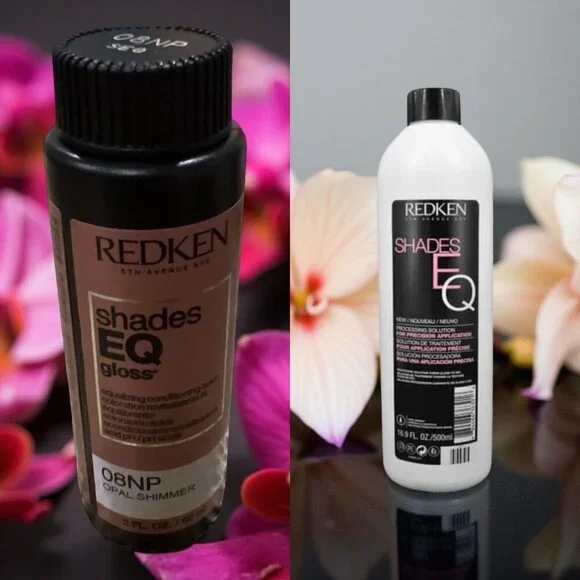 Redken Shade EQ Gloss 2 oz 8NP Opal Shimmer and  To Gel Processing Solution