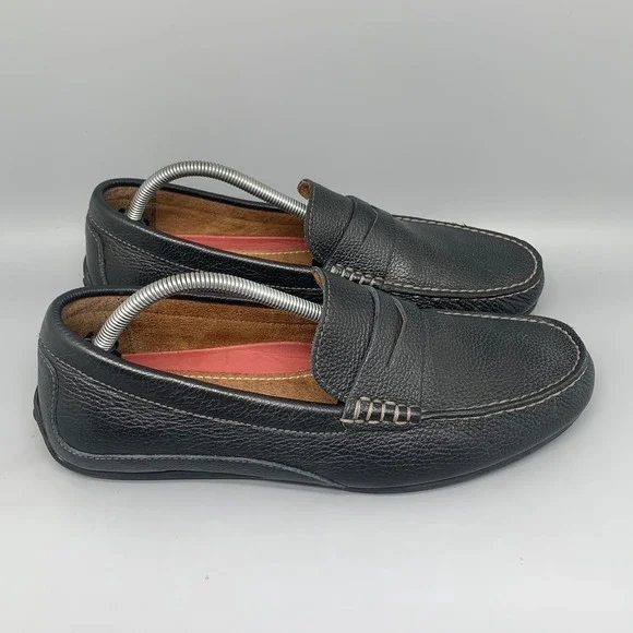 Florsheim Windsor‎ Black Leather Penny Loafers 11845-007 Men's Sz 10.5 M