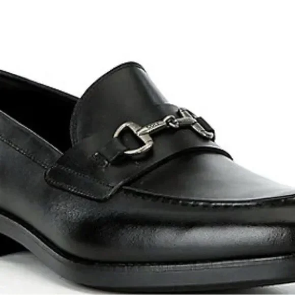 Cole Haan Black Leather Slip-On Loafers