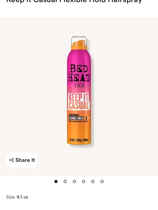 BedHead Keep It Casual Hairspray - Pink and Orange Gradient Can
