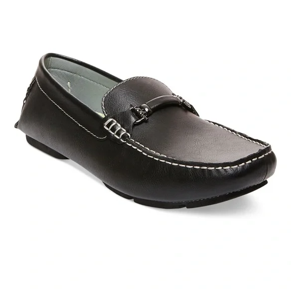 Steve‎ Madden Trulow Loafers in Black with contrast stitching for Men Size 10.5M