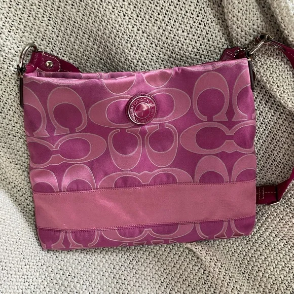Coach Signature Luxury Designer Canvas Leather Crossbody‎ Bag
