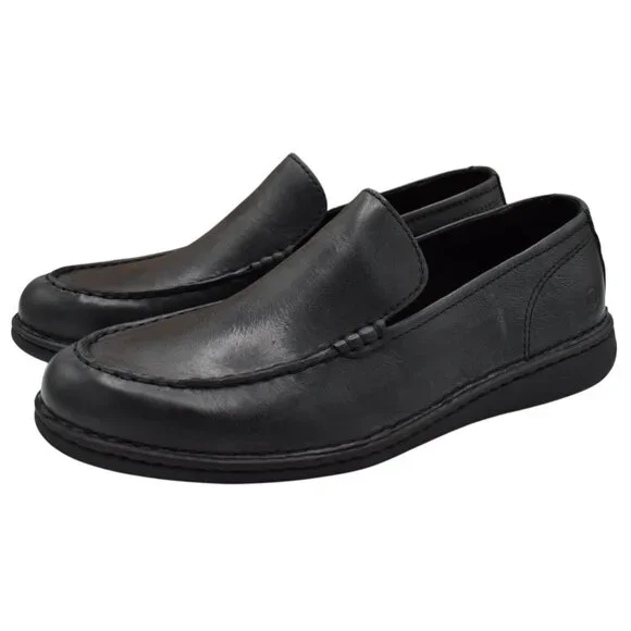 Born Mens Size 9 Thaton Black Full Grain Leather Loafers Shoes‎