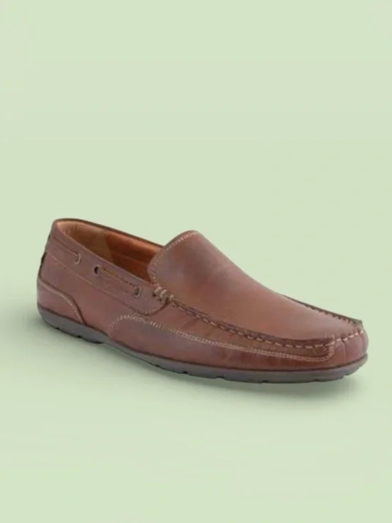 Bass “Hank” Men’s Leather Slip-on Loafers in Brown Size 8D