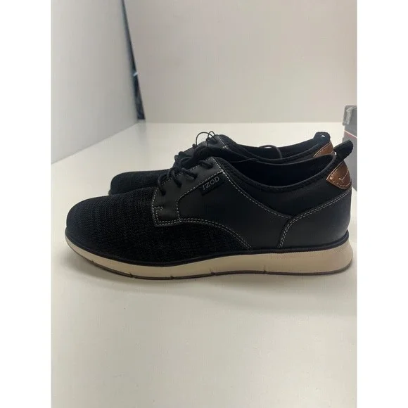 Izod Men's Drift Memory Foam Woven Oxford Black Size 9.5‎