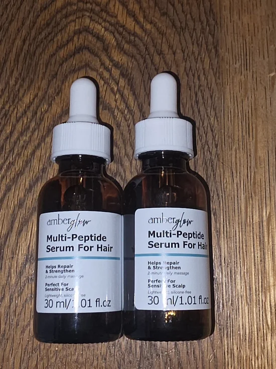 2 x AmberGlow Multi-Peptide Hair Serum — 30 ml BNIB