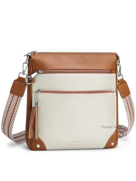 Anti Theft Crossbody Purse with RFID Blocking and Locking Ring