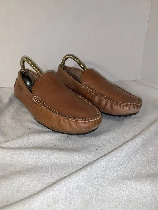 Polo by Ralph Lauren Men’s ‘Woodley’ Tan Leather Slip-On Driving Loafers