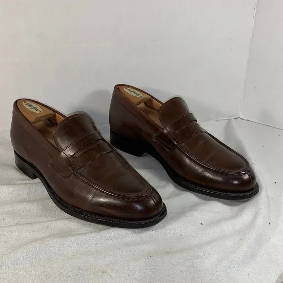 Church's English Mens Brown Darwin Leather Penny Loafers Size 90 F93 UK/ US 10