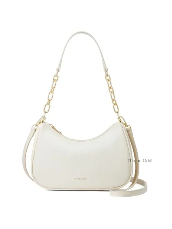 Anti-Theft RFID Crossbody Bag with Chain Strap, Vegan Leather Hobo Purse