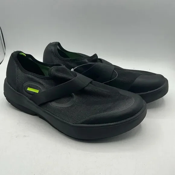 OOFOS Men’s 12.5 Black Mary Jane Slip On Recovery Walking Shoes EU 45.5