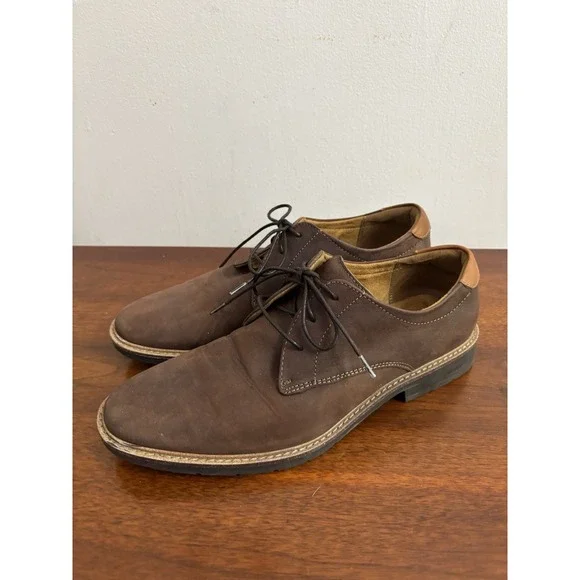 Florsheim Men's Norwalk Plain Toe Ox Brown Laced Comfort Oxfords Size 9M‎