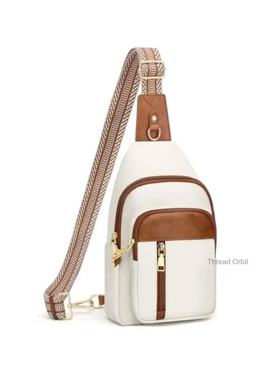 Anti Theft Crossbody Sling Bag RFID Travel Purse Faux Leather 7L Reversible
