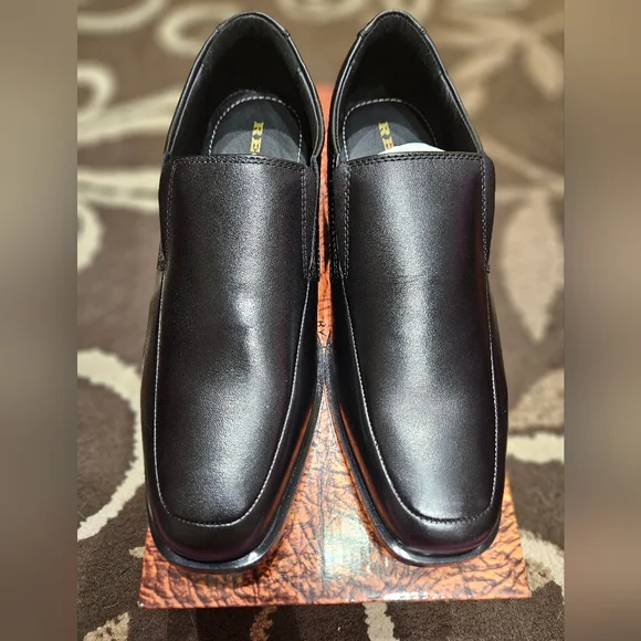 Black Men's Regal By Mirage Bradford Slip-On Leather Dress Shoes, Size 8, New