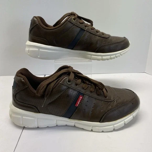 Levi's Comfort Shoe Men Sz 8.5 Casual Brown And Black Low‎ Top Lace Up 51800401B
