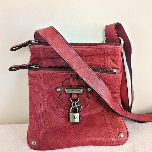 Red Leather Juicy Couture Crossbody Bag