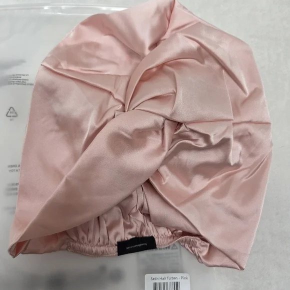 BondiBoost Pink Satin Hair Wrap Turban for Frizz-Free Hair - NIP