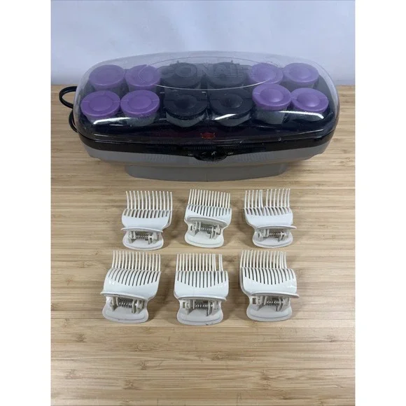 Conair CHV14JXRW Hot Rollers Set 14 Heated Curlers w/ 6 Clips Wax Core‎