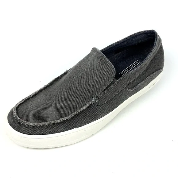 Izod Men Damiano Gray Canvas Memory Foam Loafer 9M