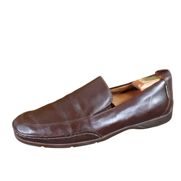 Mephisto Edlef Mens Loafer Size 12 Walking Office Brown Leather Slip On Shoe