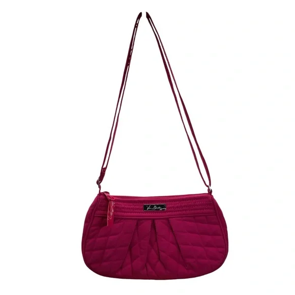 Vera Bradley Frannie‎ shoulder bag in a fuchsia quilted fabric