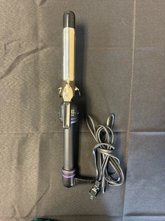 Black and gold Curling Iron with Purple Accents - Professional Hair Tool