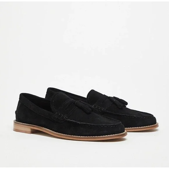 ASOS DESIGN Black Leather Tassel Loafers – Men's US 11 (UK 10) – NWT