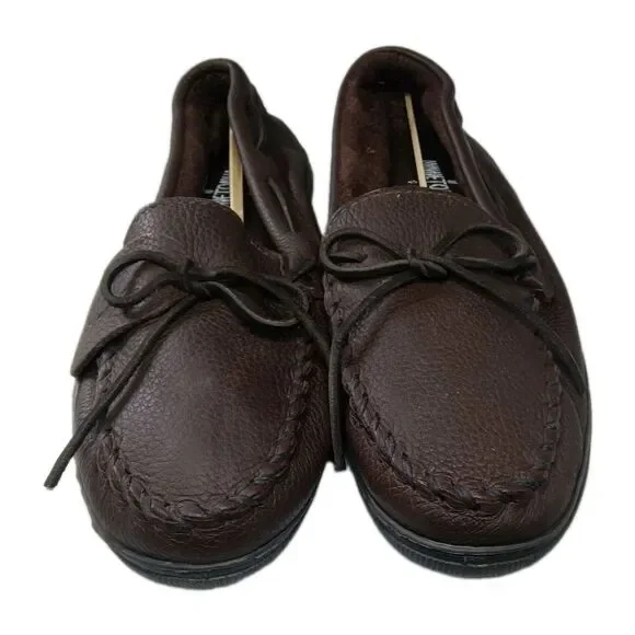 Minnetonka 892 Moosehide Classic Shoes Men's Size 11 Moccasins Brown