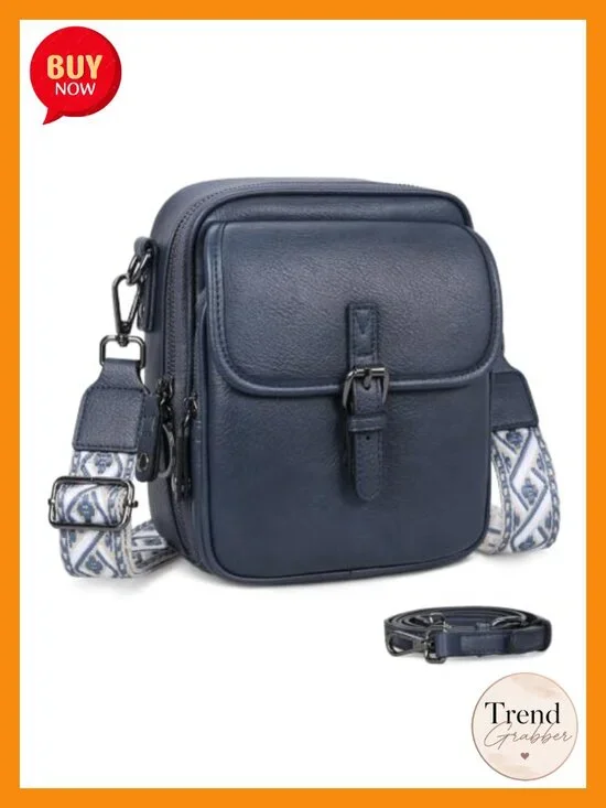 Leather Small Anti Theft Crossbody Bag with RFID Blocking & Multiple Pockets