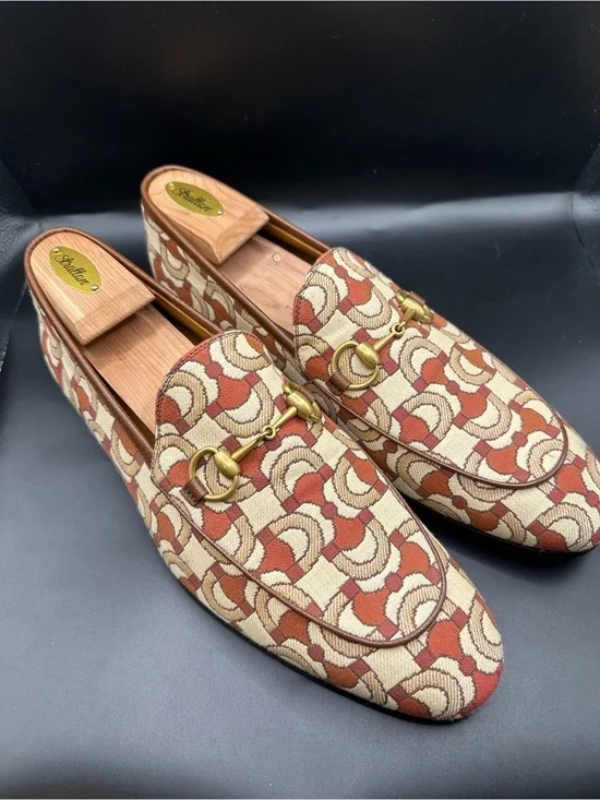 Gucci Monogrammed Bit Loafer G10.5 CLEAN