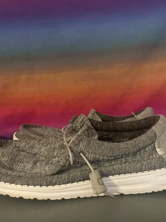 Hey Dude Wally Stretch Granite Woven Slip On Casual Shoes Men’s 9
