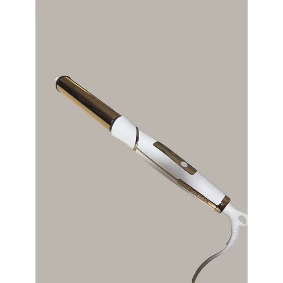 Kristin Ess Pivot Curling Wand White and Gold 1 1/4 
