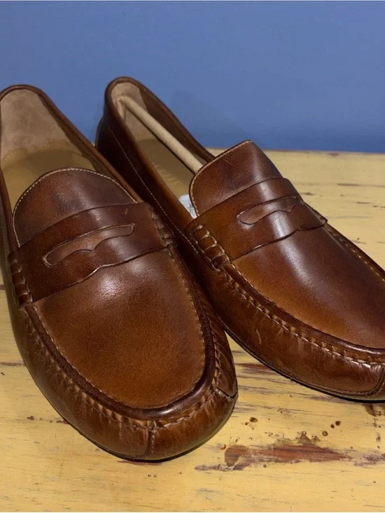 Cole Haan Men's Grant Canoe Leather Penny Driving Loafers Brown Size 11 M