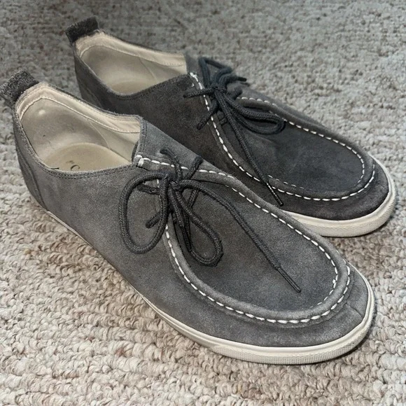 Mens COLE HAAN Air Eyelet Lace Up  Loafer Shoes C12 C10579 Grey‎ Size 11.5