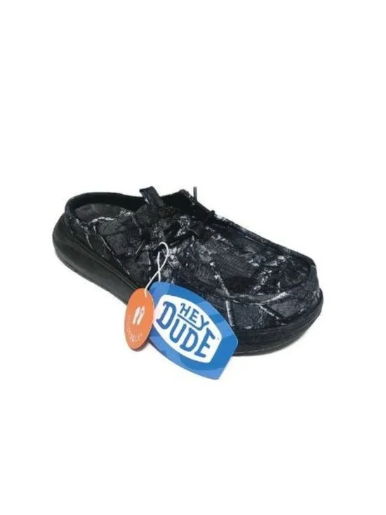 Hey Dude Wally Jelly Roll Realtree Edge Camo Mens 10 Black Slip On Loafers NWT