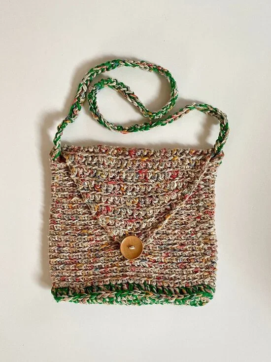 Crochet Soft Crossbody Bag, Everyday Lightweight Crossbody Bag