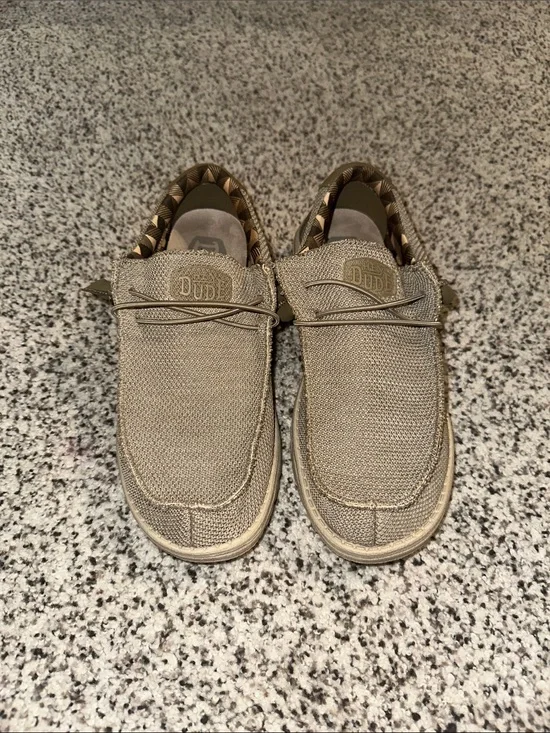 Hey Dude Wally Canvas Slip-On Shoes in Beige