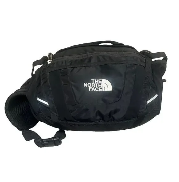 The North Face Black Lumbar Pack Waist Sling Hiking Travel Fanny Pack EUC