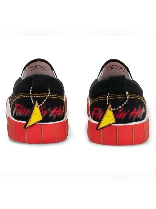 🔥🌶️Doritos Flamin’ Hot Slip-On Sneakers Men’s Size 10.5 Canvas Red & Black 🌶️🔥