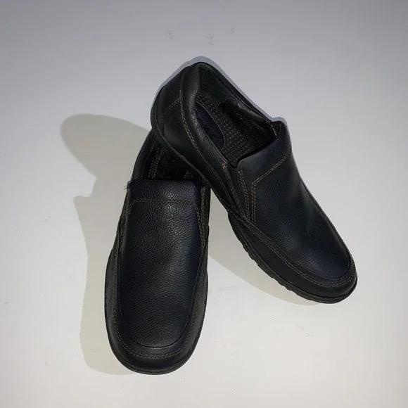 Born Shoes Mens Size 9 Black Leather Slip On Loafers Casual Comfort H13703