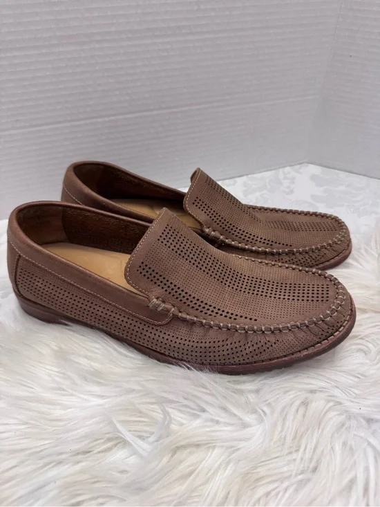 Tommy Bahama Felton Men’s 8M Nubuck Slip On Brown Loafer Shoe Stylish Vented