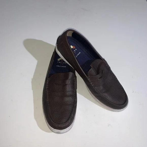 Cole Haan Shoes Mens Size 12 Brown Leather Slip On Loafers Casual Comfort C27791