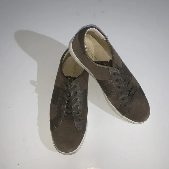 Vionic Jerome Suede Shoes Mens Size 11.5 Brown Lace Up Casual Comfort Sneakers