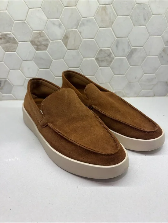 Calvin Klein Men's Chestnut Suede Slip-On Loafers Size 11